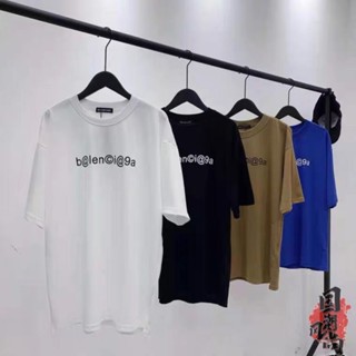 Balenciaga เสื้อยืด แขนสั้น พิมพ์ลายการ์ตูน โลโก้ตัวอักษร ปารีส 23 สําหรับผู้ชาย และผู้หญิง