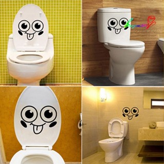 【AG】Removable Waterproof Cute Smile Face Wall Decor Toilet Closestool Decal