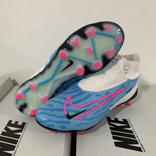 Nike Phantom GX รองเท้าฟุตบอล FG กันน้ํา สีฟ้า และสีขาว Eur39-45