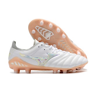 Mizuno MORELIA NEO III รองเท้าสตั๊ดหนังจิงโจ้ สีขาว สีชมพู