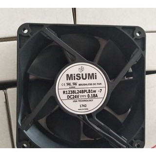 พัดลมระบายความร้อน MiSUMi R1238L24BPLB1w-7 24V 0.18A 12 ซม. 12038