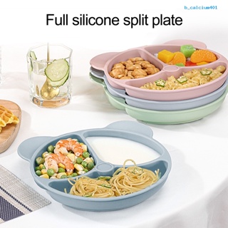 Calciwj 1 Set Baby Suction Plate with Sippy Cup Bowl Bib Spoon Fork Food