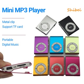 HOT_ มินิ MP3 แบบพกพาช่องเสียบการ์ด TF คลิปโลหะ USB กีฬาเพลงดิจิตอลสำหรับการวิ่ง