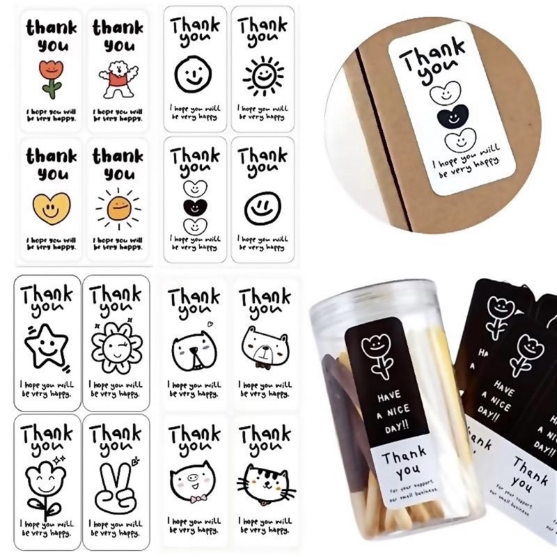 💢พร้อมส่ง🇨🇷💢 สติ๊กเกอร์ขอบคุณ