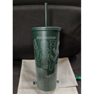 Starbucks Stainless Siren Art Green Cold Cup 16 Oz.