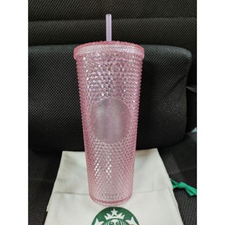 Starbucks Bling Glittering Pink Cold Cup 24 Oz.