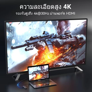 Vention USB C Hub TYPE C to HDMI Docking Station 4K 30Hz 3.0 RJ45 SD TF 3.5มม. PD 100W Port usb adapter 9 In 1 Hub สายusbต่อคอม ​สายต่อ usb Thunderbolt MacBook iPad PC สายotg USB HUB