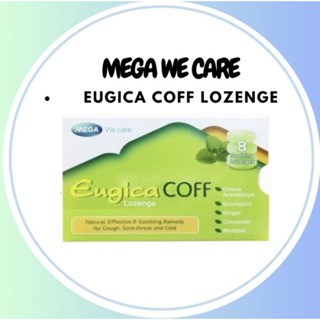 (พร้อมส่งสินค้าขายดี)​Mega We Care Eugica Coff เมก้า วีแคร์ ยูจิก้าคอฟ ลูกอม จำนวน 1 แผง บรรจุ 8 เม็ด