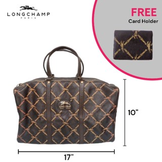 vintage  Longchamp  Boston Bag​  17นิ้ว​  ของแท้​