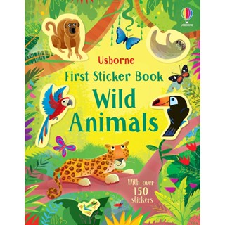 NEW! หนังสืออังกฤษ First Sticker Book Wild Animals (First Sticker Books) [Paperback]