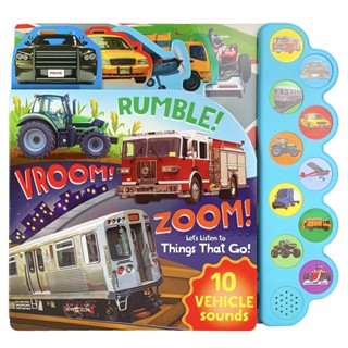 NEW! หนังสืออังกฤษ Rumble! Vroom! Zoom! : Lets Listen to Things That Go! (Board Book) [Hardcover]