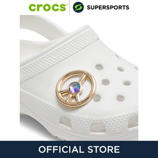 CROCS Jibbitz Gold Peace Sign with Pink Gem ตัวติดรองเท้า