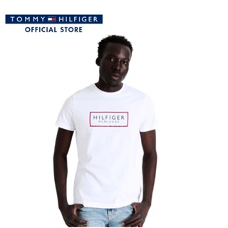 Tommy Hilfiger เสื้อยืดแขนสั้นผู้ชาย รุ่น MW0MW29496 YBR - สีขาว