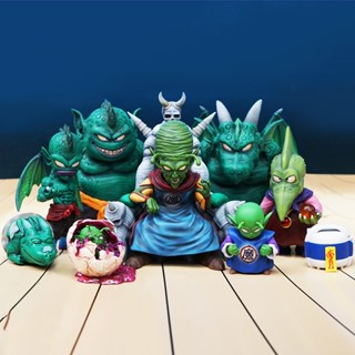 โมเดลฟิกเกอร์ PVC อนิเมะดราก้อนบอล GK WCF King Piccolo Family Namekian Cymbal Piano Tambourine Drum ของเล่นสําหรับเด็ก 9 ชิ้น