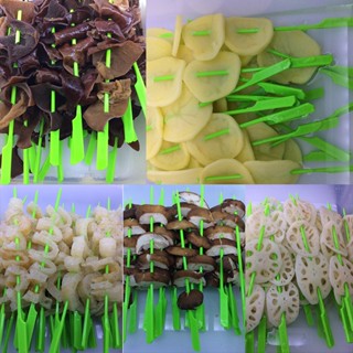 ✲16.5 Mala Tang ป้ายพลาสติก หมุนได้ ขนาดเล็ก สําหรับตกแต่งหม้อไฟ ผัก
