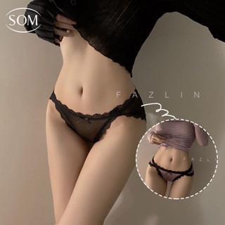 Som underwear กางเกงในผู้หญิง กางเกงในเซ็กซี่ ผ้าซีทรูระบายอากาศ ใส่สบาย ไม่บาดA109