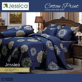 Jessica ผ้านวม 90 x 100 นิ้ว (ไม่รวมผ้าปูที่นอน) Cotton 100% พิมพ์ลาย กราฟฟิก C1020 #เจสสิกา ผ้าห่ม