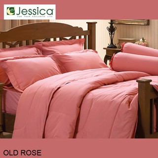 Jessica (ครบเซ็ต) ผ้าปูที่นอน+ผ้านวม 3.5ฟุต 5ฟุต 6ฟุต สีแดงโอรส OLD ROSE #เจสสิกา เครื่องนอน ชุดผ้าปู ชุดผ้าปูเตียง