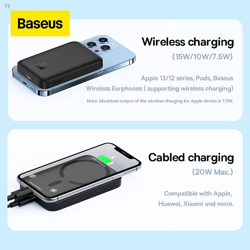 Baseus 6000mAh Power Bank Magnetic Wireless Charger Powerbank For iPhone 12 13 Pro Max Mini Portable External Battery Po
