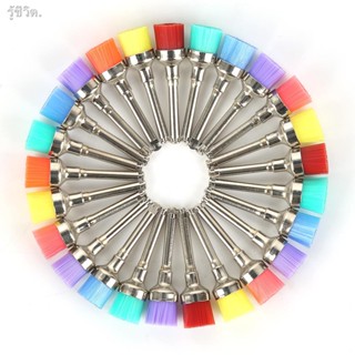 100Pcs Dental Prophy Brush Colorful Nylon Polishing Brush Flat Latch Type