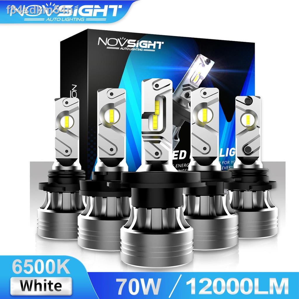 Novsight N55 Car LED Headlight 12000LM 70W 6500K H11 H4 H7 Car Light Bulb Plug&Play A Pair Ready Sto