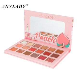 อายแชโดว์ พาเลตทาตา 18สี พีช Anylady 18 colors peach eyeshadow palette แมทและชิมเมอร์