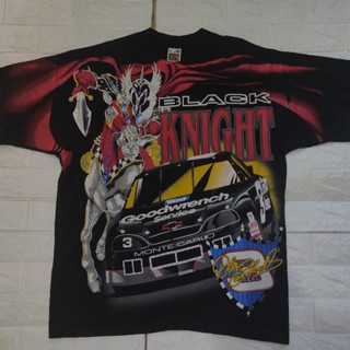 เสื้อยืด NASCAR วินเทจ OVP BLACK KNIGHT no3 ตัวหายาก น่าสะสม