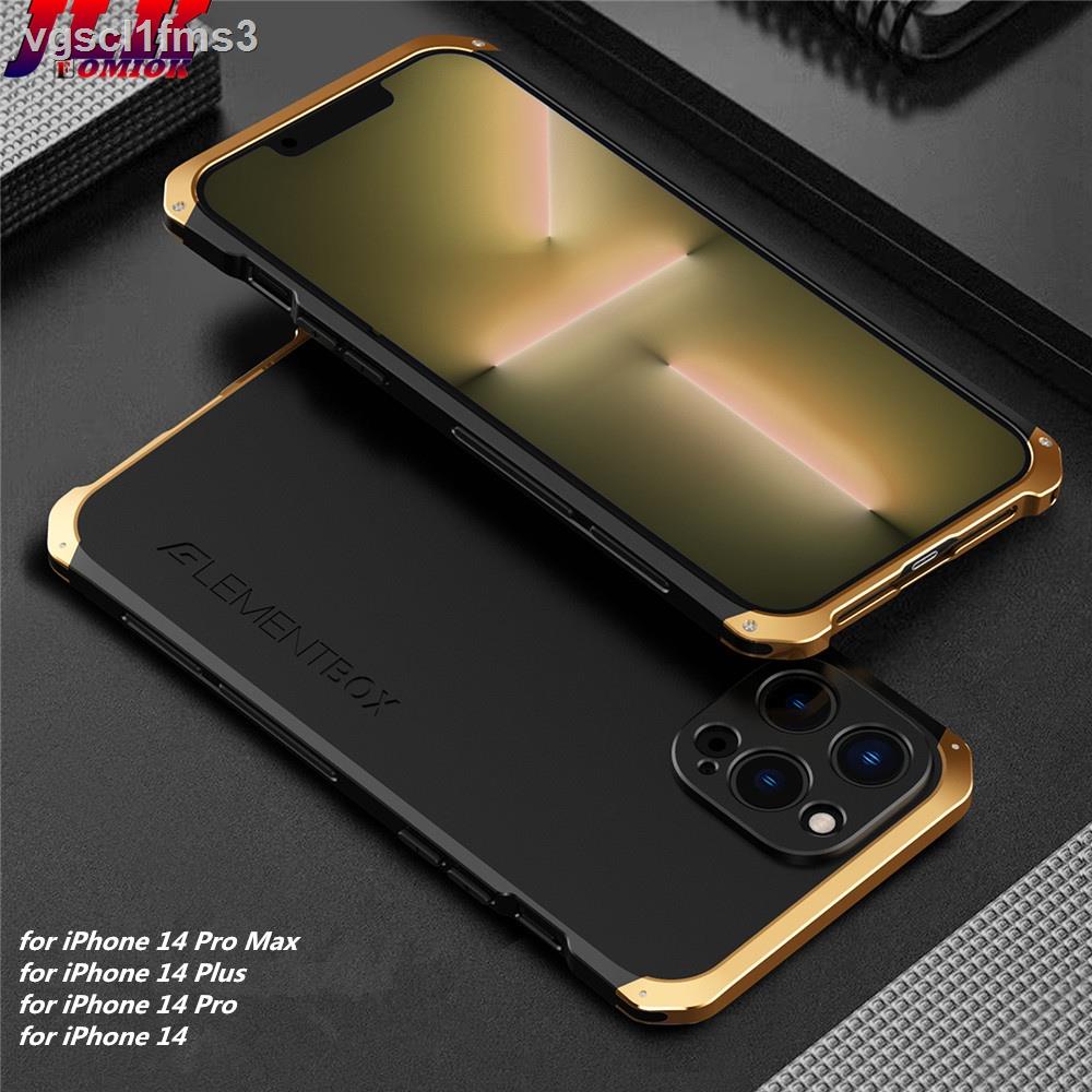 ▩Element Case for iPhone 14 Pro Max 14Plus 14pro i14 Shockproof Dropproof Dustproof Aluminum Bumper 
