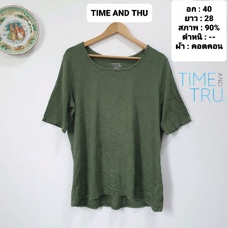 เสื้อยืดเกรดพรีเมี่ยมusa แบรนด์แท้ TIME AND THU