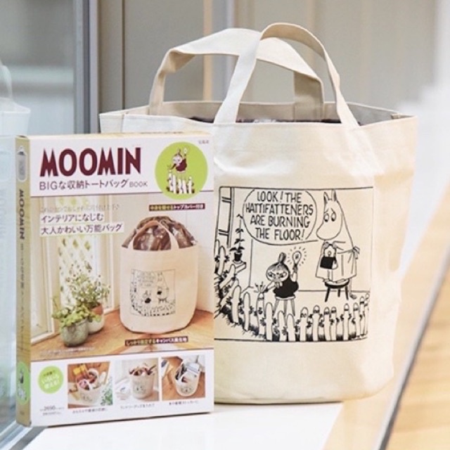 ❤️แท้ ใหม่ CHANEL2HAND99 MOOMIN BIG storage tote bag กระเป๋านิตยสารญี่ปุ่น กระเป๋ามูมิน ผ้าแคนวาส เก