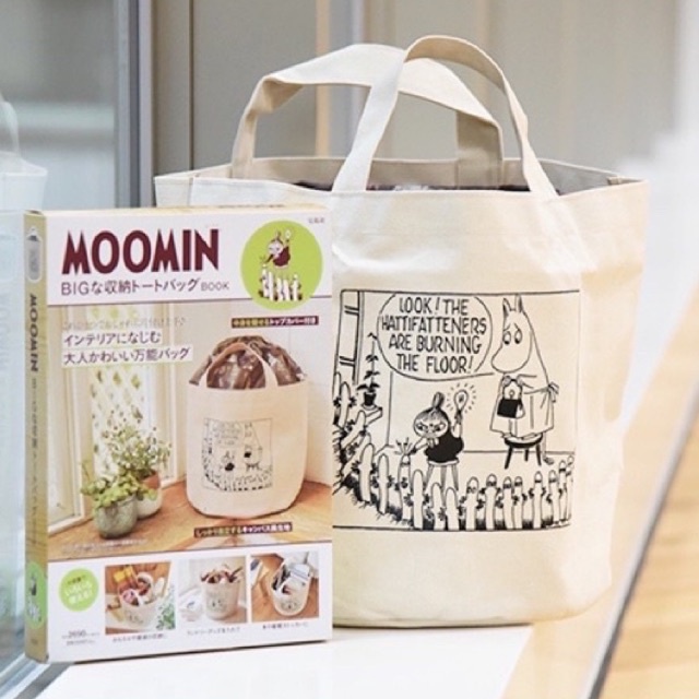 ❤️แท้ ใหม่ CHANEL2HAND99 MOOMIN BIG storage tote bag กระเป๋านิตยสารญี่ปุ่น กระเป๋ามูมิน ผ้าแคนวาส เก