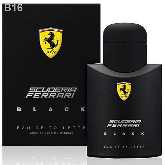 ส่งฟรี Ferrari Scuderia Black EDT 125ml กล่องซีล  น้ำหอมผู้ชายแนวกลิ่น Aromatic Fougere ให้กลิ่นหอมทันสมัย