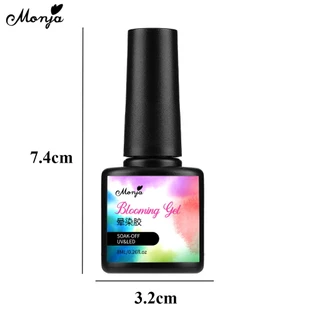 Monja ยาทาเล็บเจล UV LED ไล่โทนสีน้ํา 8 มล. สําหรับร้านเสริมสวย blooming gradient transparency gel