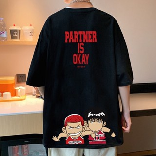 เสื้อยืดแขนสั้นผ้าฝ้าย unisex: Slamdunk Shohoku Kaede Rukawa Chibi, การออกแบบเสื้อเชิ้ตแขนสั้นผ้าฝ้ายยอดนิยม