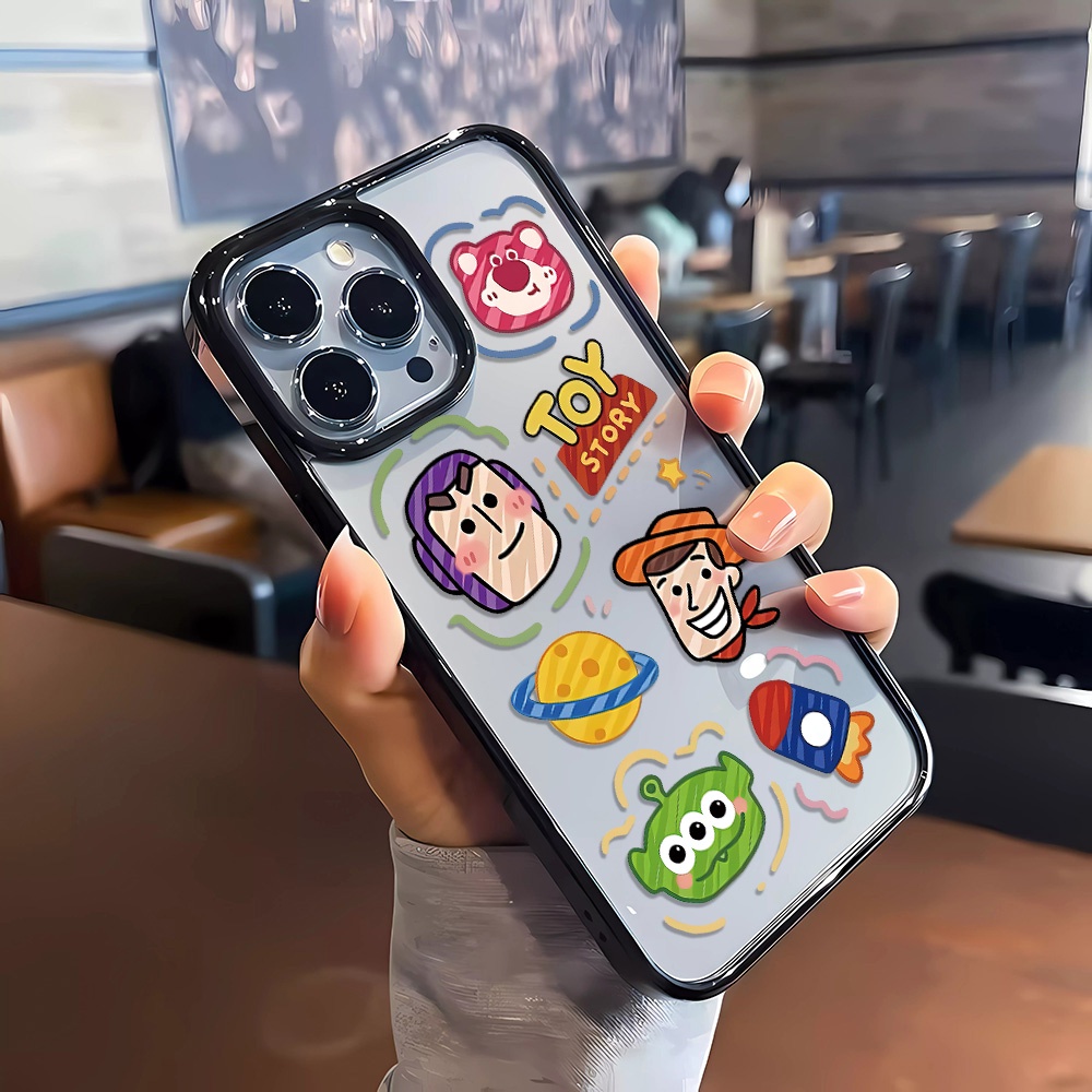 เคสอะคริลิคใส แบบแข็ง กันกระแทก ลาย Toy Story สําหรับ iphone 14 Pro Max 11 13 12 7 Plus 8 X XS Max