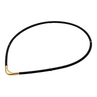 Phiten RAKUWA สร้อยคอไทเทเนียม S- ทองดำ 45 ซม. ap0285