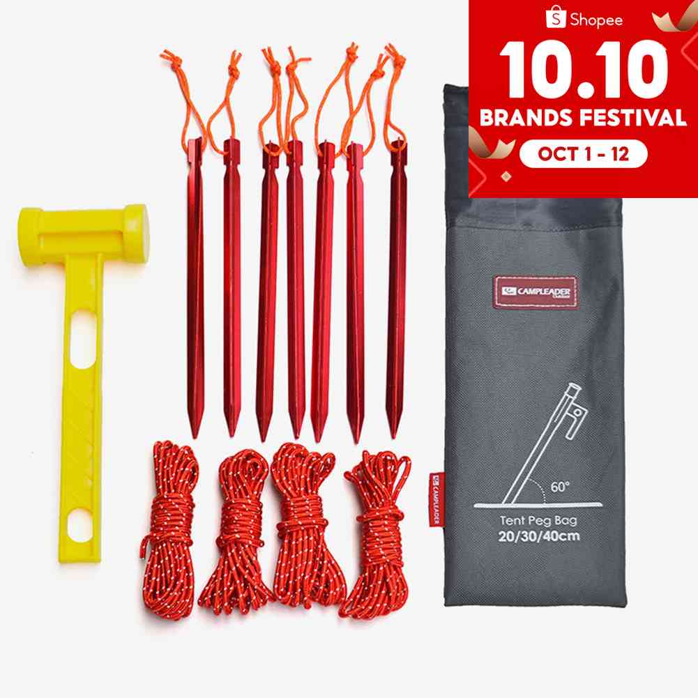 DREAMMALL กระเป๋าเก็บหมุดเต็นท์ ค้อนลม เชือก สําหรับตั้งแคมป์กลางแจ้ง - รูปที่ 5