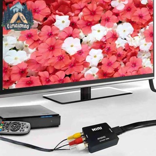 กล่องอะแดปเตอร์แปลงวิดีโอ Av To Hdmi 1080P Mini Av2Hdmi สําหรับ Hdtv