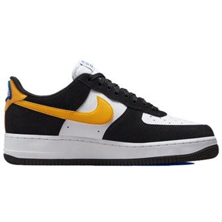 ☂◎Nike Air Force 1 07 LV8 Athletic Club - Black University Goldรองเท้าผ้าใบผู้ชาย