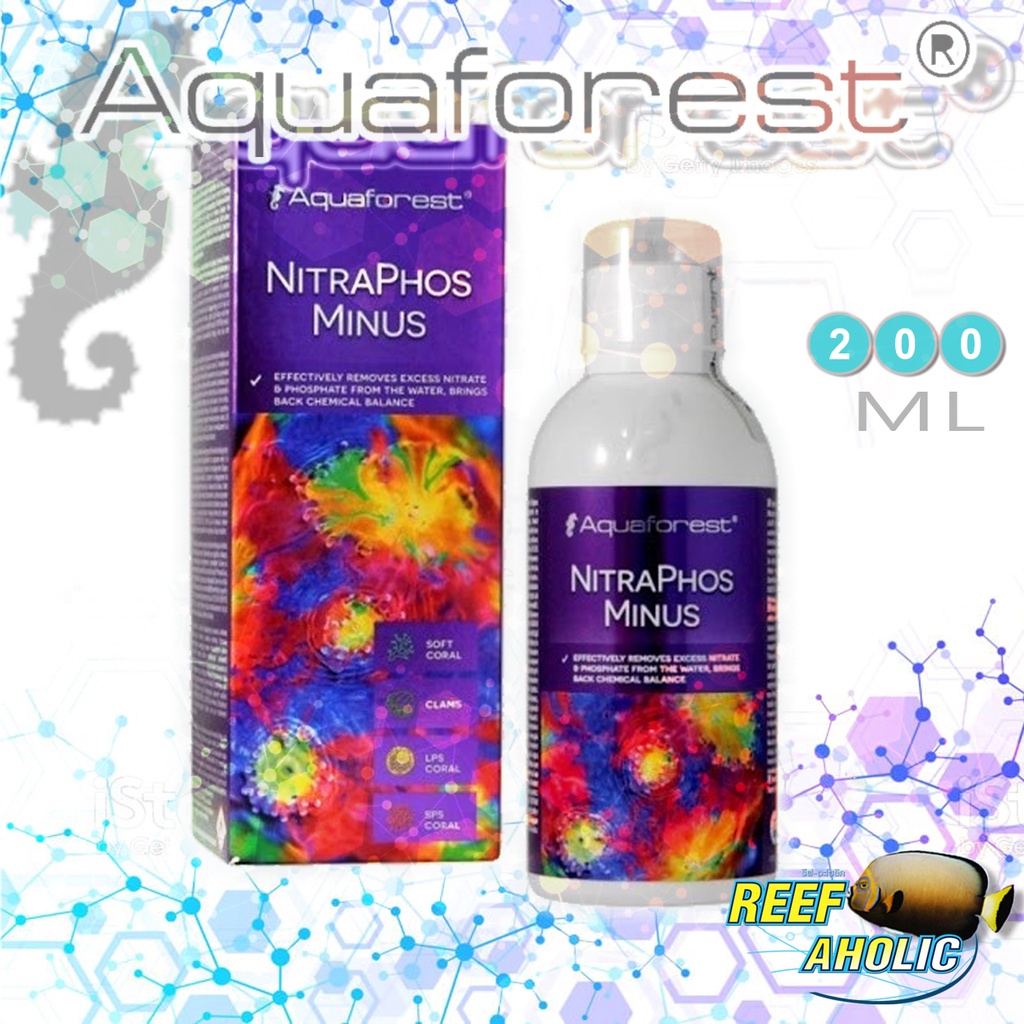 Aquaforest NitraPhos Minus 250 ml. อาหารเสริมอันทรงพลังต่อแบคทีเรียพวกที่กิน NO3  Po4 โดยเฉพาะ