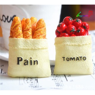 【AG】Simulation Food Realistic Looking Waterproof Resin Artificial Food Tomato Bread Props for