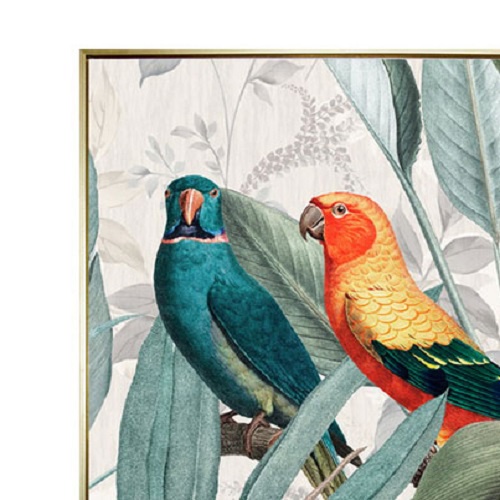 ภาพติดฝาผนัง CHIC REPUBLIC รุ่น PARROT PAIR-B/50X70 สีทอง/หลากสี_2