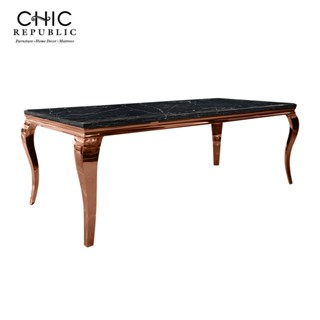 Chic Republic SANTIAGO-RG/220 MARBLE,โต๊ะอาหาร - สี ดำ