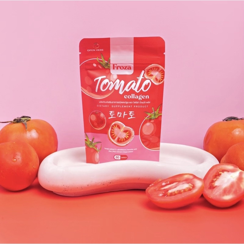 FROZA ฟอร์ซ่า Tomato Collagen มะเขือเทศและคอลลาเจน 60 caps | Froza Tomato แดง