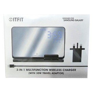 Samsung ITFIT 3-in-1 Multifunction Wireless Charger w/ 30W UK plug Travel Adaptor