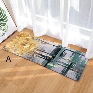 Jinyahome 1Pc JYDD0004  Abstract Printing Flannel  Door Mat Kitchen Bathroom Livingroom Water Absorption Non-slip Mat