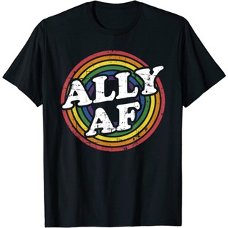 เสื้อยืดธงสีรุ้ง Ally Af สำหรับ Lgbt Pride Month บริจาคเสื้อยืด : นาฬิกาข้อมือรองเท้าเครื่องประดับ