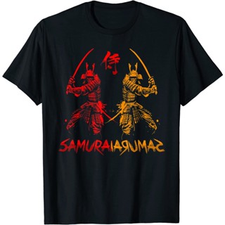 เสื้อยืดของขวัญอะนิเมะญี่ปุ่น Samurai Warrior Retro Color Gift