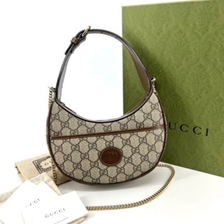 👜Used Like New Gucci GG half-moon-shaped mini bag