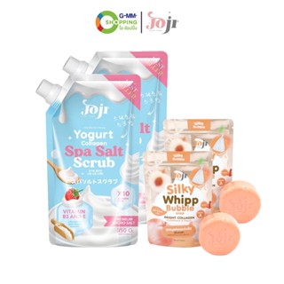 JOJI Secret Young โจจิ ซีเคร็ท ยัง เกลือสครับขัดผิวสูตรโยเกิร์ตและคอลลาเจน350g. 2 ชิ้น สบู่วิปโฟม 2 ชิ้น #126805